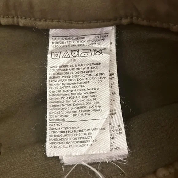 Banana Republic Sloan Utility Ankle Pant Heritage Olive Stretch Cargo Pockets 10 - Picture 6 of 12